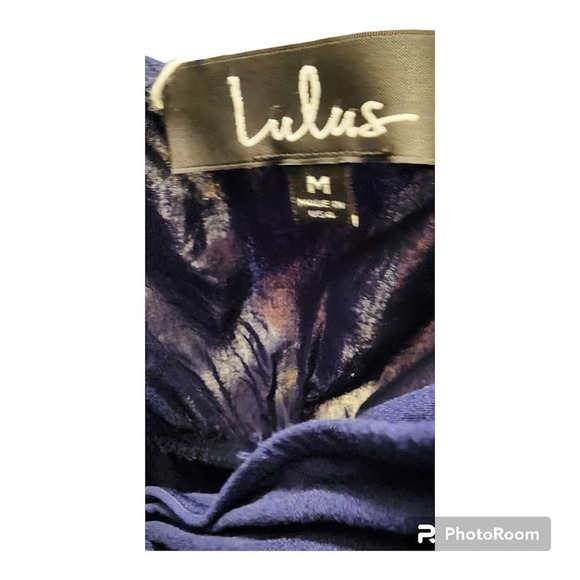 Lulus Blue halter top jumpsuit with pockets and wrap top size medium - Picture 10 of 10